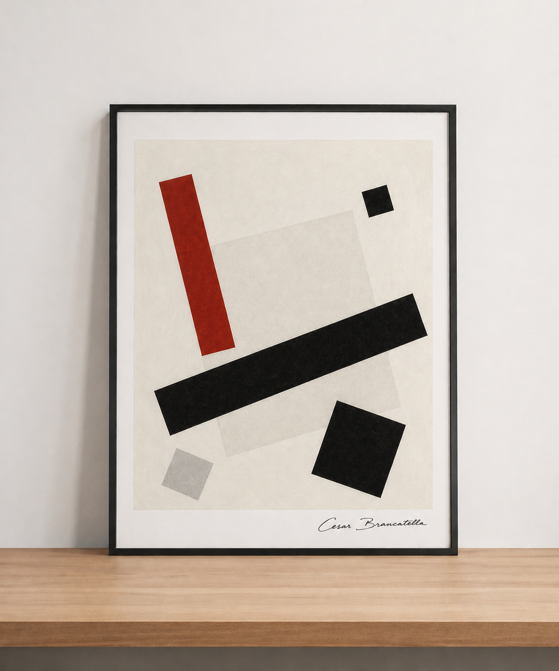 Abstract composition in minimalist display