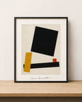 Abstract geometric art on display