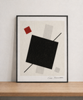 Abstract geometric art on wood surface