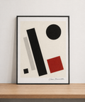 Abstract minimalism with geometric shapes