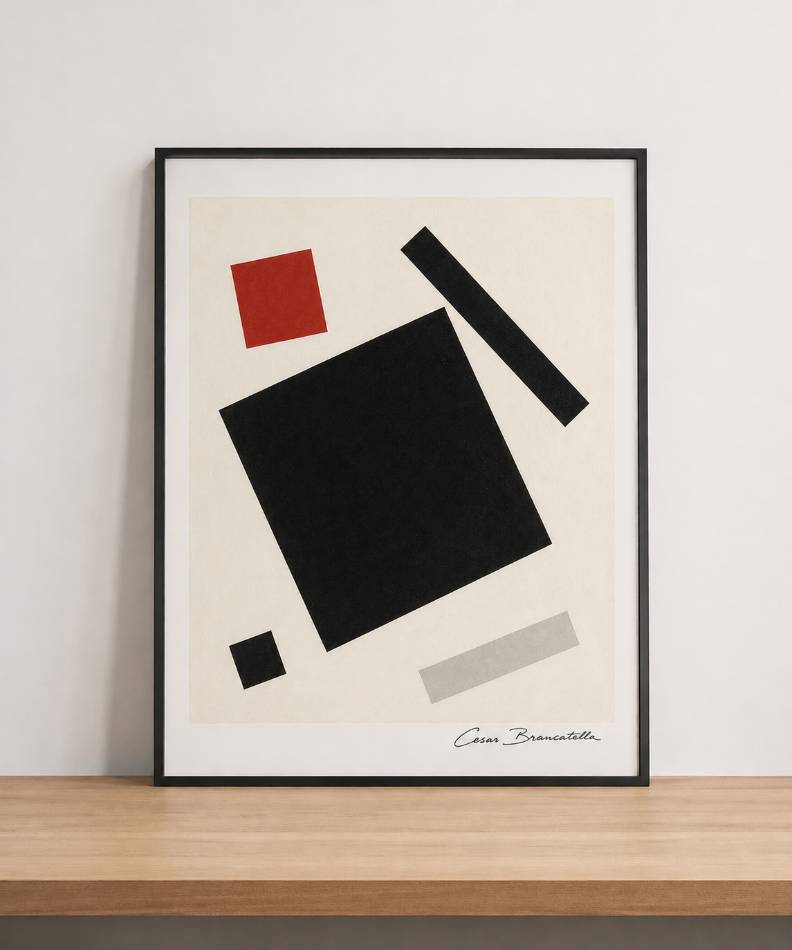 Minimalist abstract art display