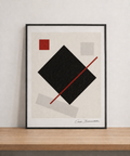 Minimalist abstract art on shelf (2)