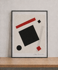 Minimalist geometric art on wood